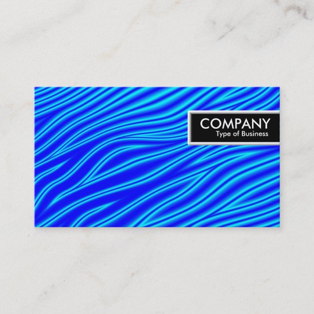 Etiqueta de borde - Ondas azules (Anverso)