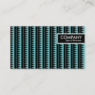 Etiqueta de borde - Patrón azteca - azul (#66ccc)