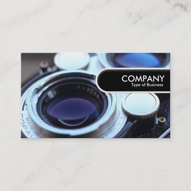 Etiqueta de borde redondeado - Cámara réflex vinta (Anverso)