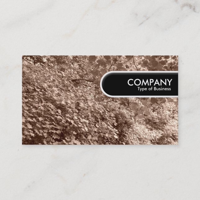 Etiqueta de borde redondeado - Hojas de Sepia (Anverso)