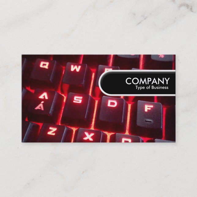 Etiqueta de borde redondeado - Teclado brillante (Anverso)
