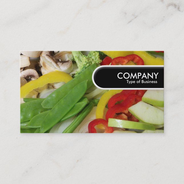 Etiqueta de borde redondeado - Verduras de fríjol  (Anverso)