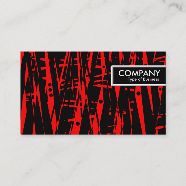 Etiqueta de borde - Resumen rojo y negro (Anverso)