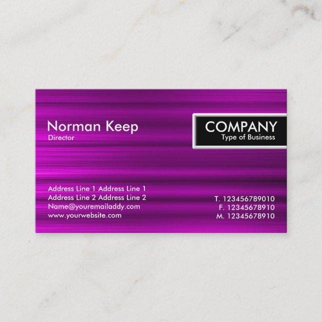 Etiqueta de borde - Textura de magenta cepillado (Anverso)