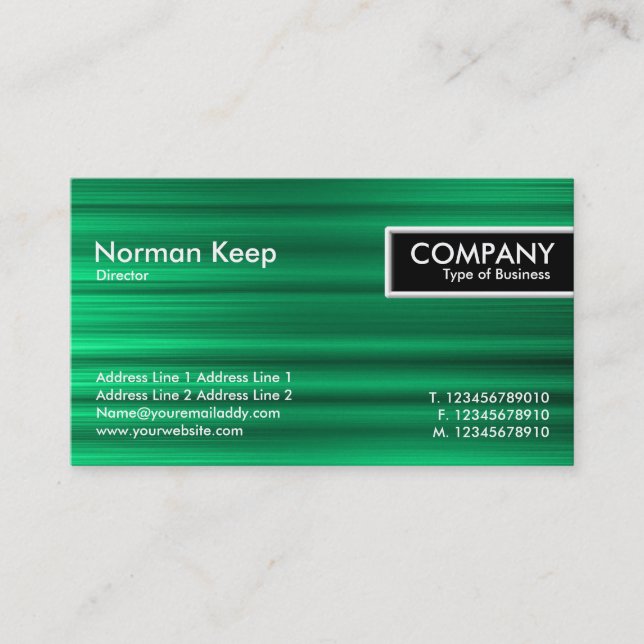 Etiqueta de borde - Textura verde cepillado (Anverso)