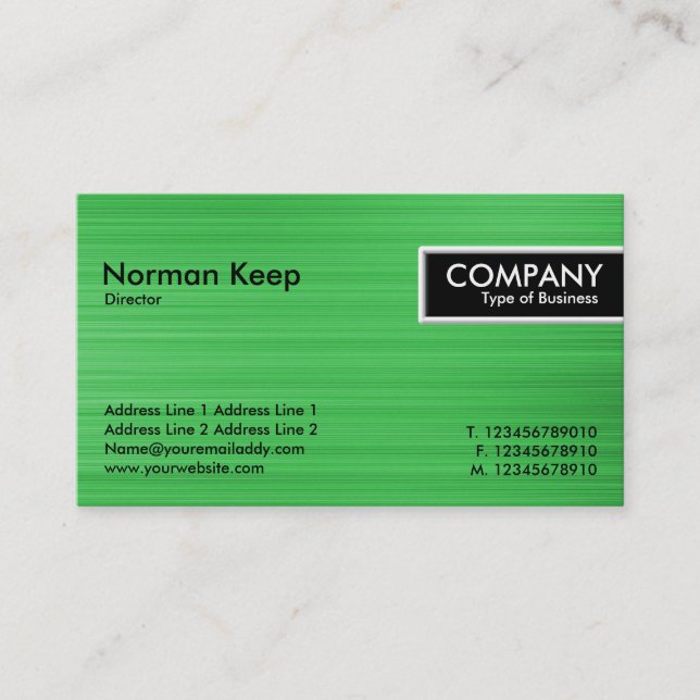 Etiqueta de borde - Textura verde cepillado (Anverso)