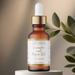 Etiqueta de botella con cuentagotas para cosmético