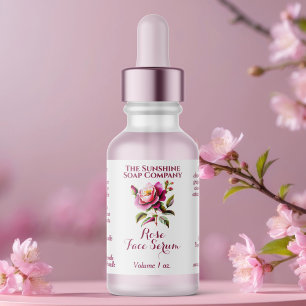 Etiqueta de botella cuentagotas Rosa Blanca 2.375