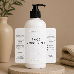 Etiqueta de Botella de 8oz de Hidratante Facial Mo