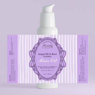 Etiqueta de Botella de Aceite de Belleza con Marco