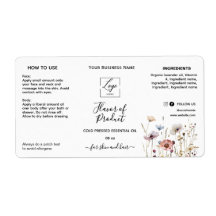 Etiqueta de Botella de Aceite Esencial Floral Agre