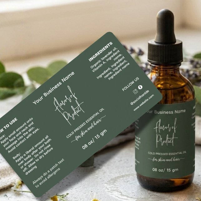 Etiqueta de Botella de Aceite Esencial Herbal Case (Subido por el creador)