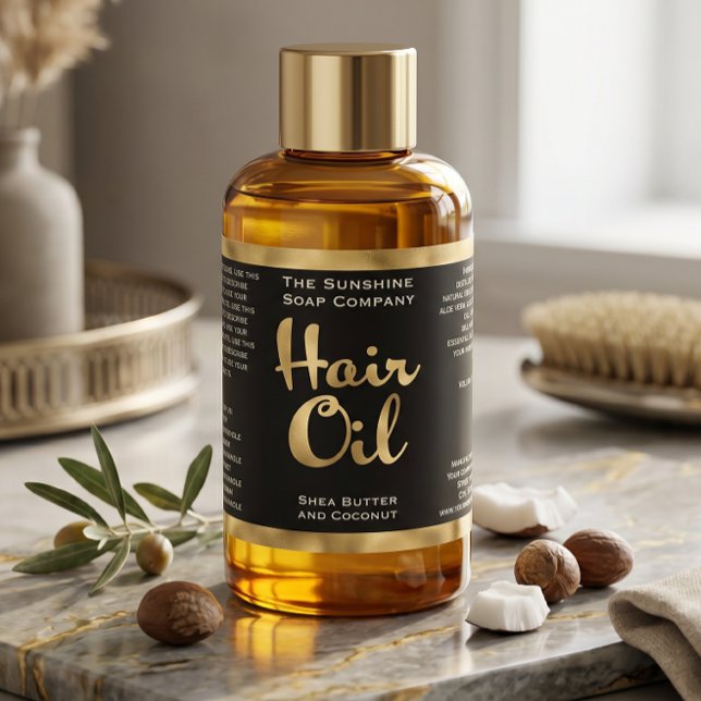 Etiqueta de Botella de Aceite para el Cabello con  (Subido por el creador)