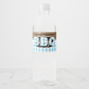 Etiqueta de botella de agua Baby Q - Azul