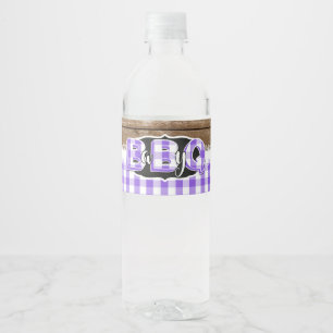 Etiqueta de botella de agua Baby Q - Purple