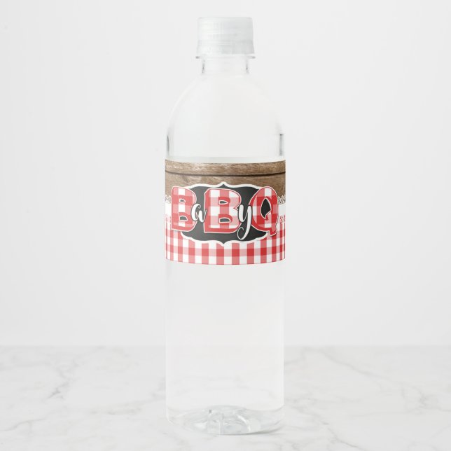 Etiqueta de botella de agua Baby Q - Rojo (Anverso)