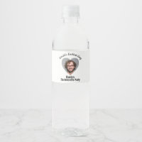 Etiqueta de Botella de Agua con Foto para Despedid