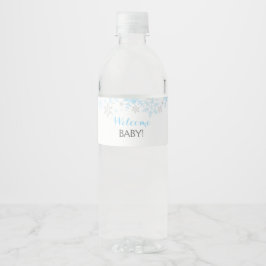 Etiqueta de botella de agua de Baby Shower de copo