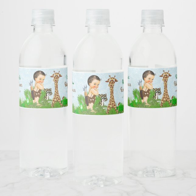 Etiqueta de botella de agua de Baby Shower para el (Botellas)