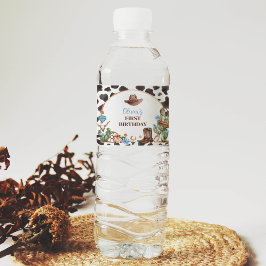 Etiqueta de botella de agua de cumpleaños para bov