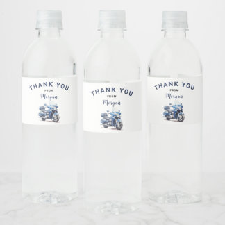 Etiqueta de botella de agua de cumpleaños para mot