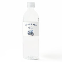 Etiqueta de botella de agua de cumpleaños para mot