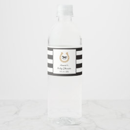 Etiqueta de botella de agua de Derby para Baby Sho