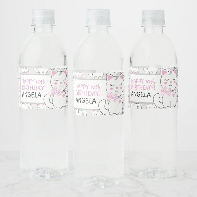 Etiqueta de botella de agua de fiesta de cumpleaño (Botellas)