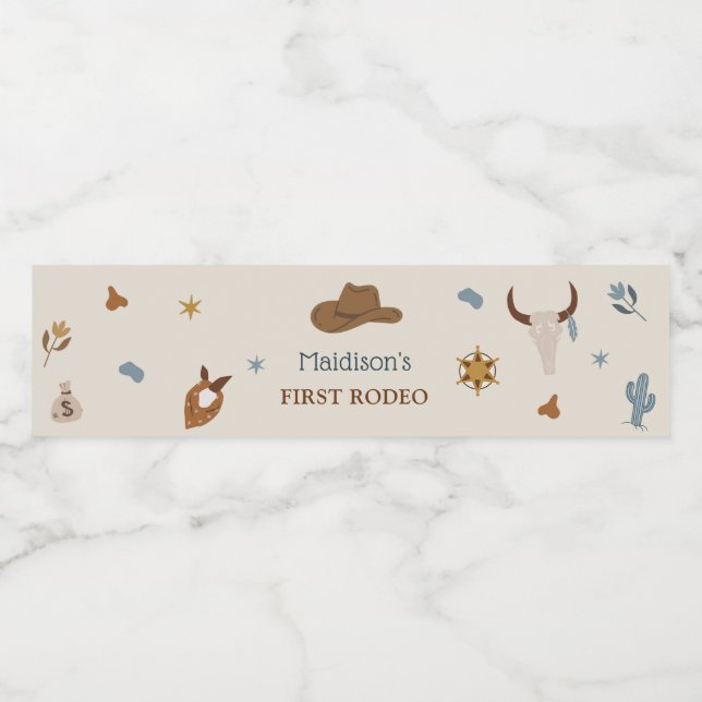 Etiqueta de botella de agua de la fiesta de cumple (Etiqueta única)