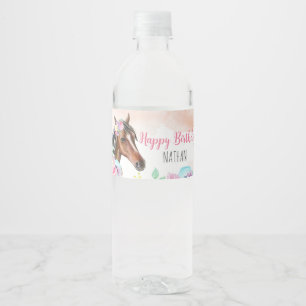 Etiqueta de botella de agua de la fiesta de cumple
