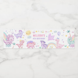 Etiqueta de botella de agua de la fiesta de cumple