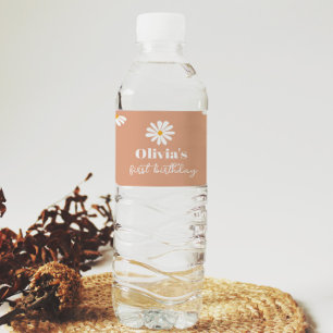 Etiqueta de botella de agua de la fiesta de cumple