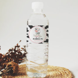 Etiqueta de botella de agua de la fiesta de cumple