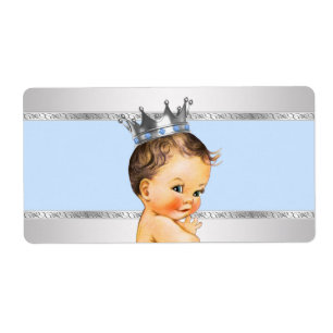 Etiqueta de botella de agua de Little Prince Baby 