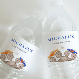 Etiqueta de botella de agua de monstruo divertido