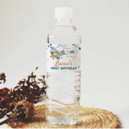 Etiqueta de botella de agua de primer cumpleaños d