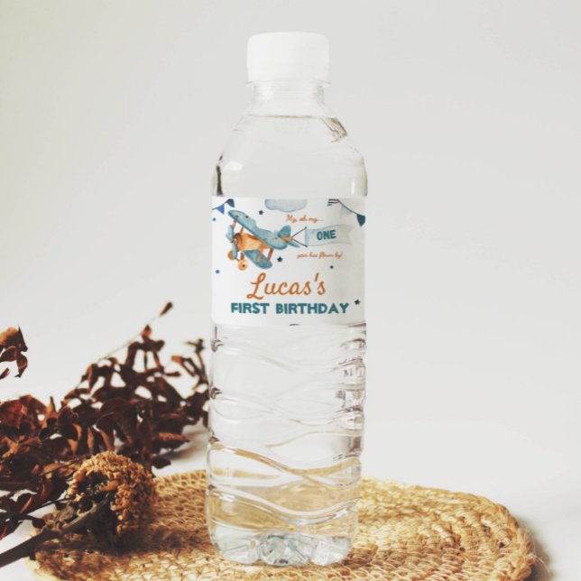Etiqueta de botella de agua de primer cumpleaños d (Subido por el creador)