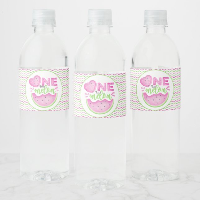 Etiqueta de botella de agua de primer cumpleaños d (Botellas)