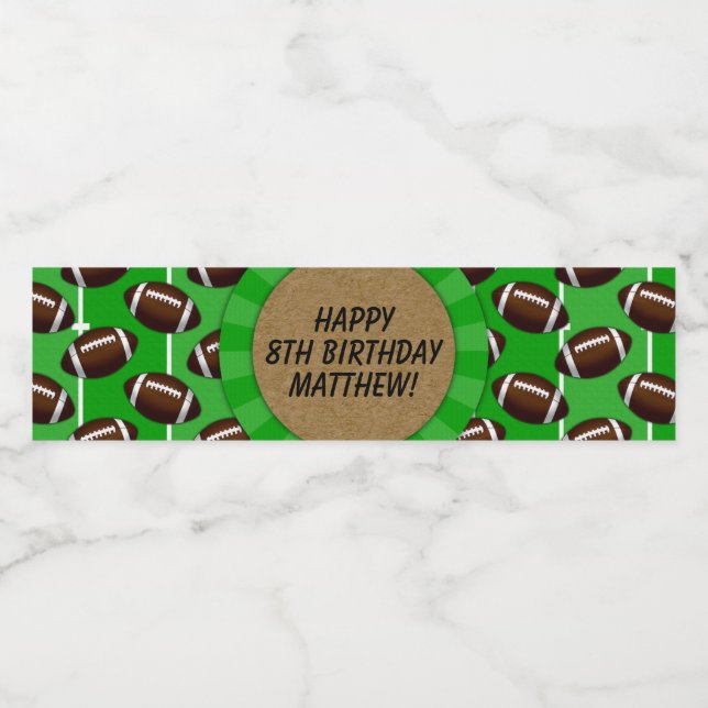 Etiqueta de botella de agua del Fiesta de fútbol (Etiqueta única)