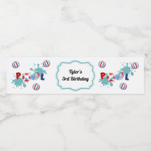 Etiqueta de botella de agua del Fiesta de la boler