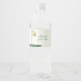Etiqueta de botella de agua del tema de golf Par-T
