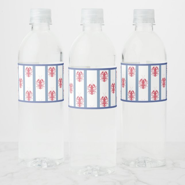 Etiqueta de botella de agua del tema de la langost (Botellas)