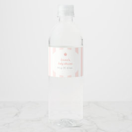 Etiqueta de botella de agua dulce y dulce rosa