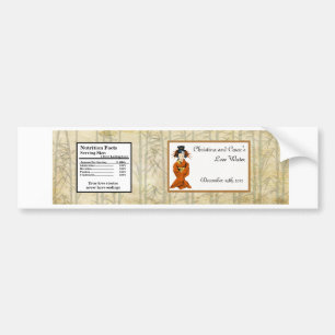 Etiqueta de botella de agua Geisha