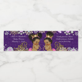 Etiqueta de botella de agua gemela africana, étnic