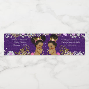 Etiqueta de botella de agua gemela africana, étnic