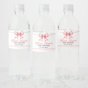 Etiqueta de botella de agua para baby shower con c