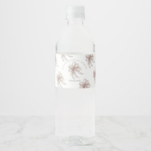 Etiqueta de botella de agua para baby shower con l