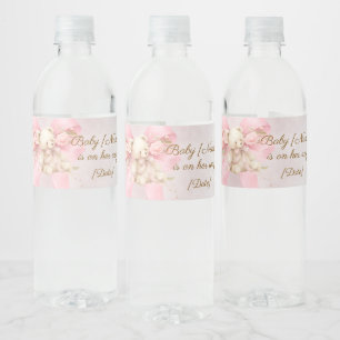 Etiqueta de botella de agua para baby shower de os