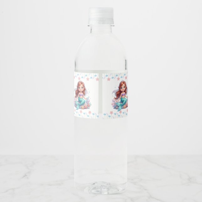 Etiqueta de Botella de Agua para Baby Shower de Si (Reverso)